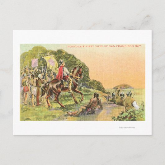 Capt. Portolas erste Ansicht Postkarte (Vorderseite)
