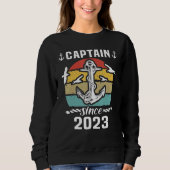 Captain 2023 Boat Driving Licence Motorboat Sailin Sweatshirt (Vorderseite)