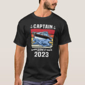 Captain 2023 Boat Driving Licence Motorboat Sailin T-Shirt (Vorderseite)