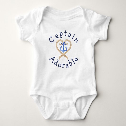 Captain Adorable Niedlich Nautical Baby Baby Strampler (Vorderseite)