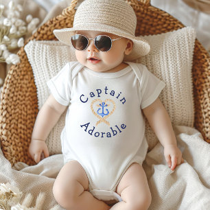 Captain Adorable Niedlich Nautical Baby Strampler
