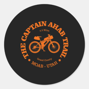 Captain Ahab Trail Lustig Moab Utah Mountainbiken Runder Aufkleber