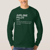 Captain Airline Pilot - Funny Definition T-Shirt (Vorderseite)