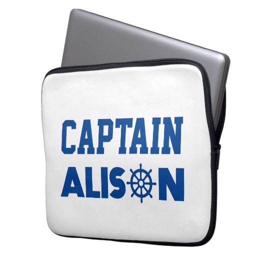 Captain Alison Laptopschutzhülle (Vorderseite Links)