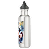 "Captain America Shield Water Bottle - Heroic Hydr Edelstahlflasche (Rechts)