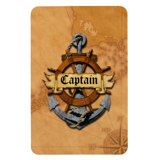 Captain Anchor and Wheel Magnet (Vertikal)