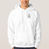 Captain Anchor Boat Name Gold Laurel Zwei Seiten Hoodie (Vorderseite)