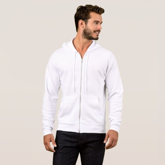 Captain Anchor Custom Nautical Blue White Mens Zip Hoodie (Vorne ganz)