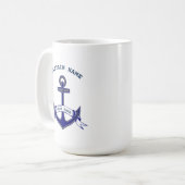 Captain Anchor Custom Nautical Kaffeetasse (Vorderseite Links)