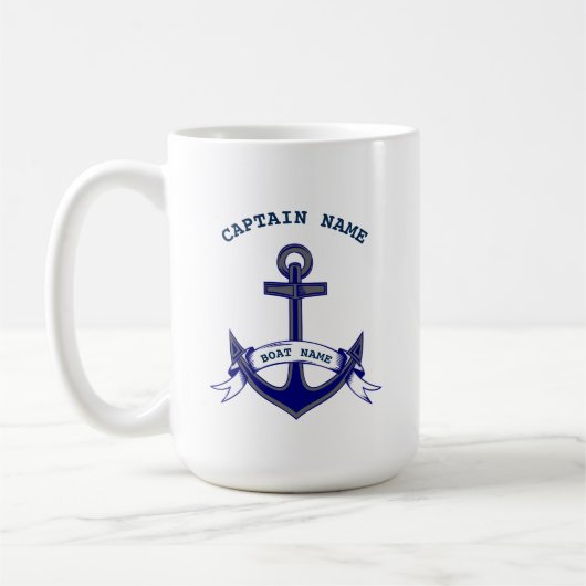 Captain Anchor Custom Nautical Kaffeetasse (Links)