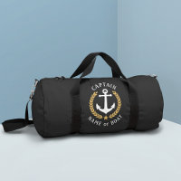 Captain Anchor Ihr Boot Name Gold Laurel Black