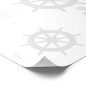 Captain Anchor Nautical Poster (Ecke)