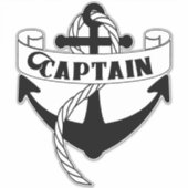 Captain Anchor Sailor Segelschiff Nautical Rope Aufkleber (Vorderseite)