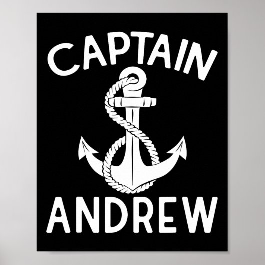 Captain Andrew Boating Boat Yacht Ship Anchor Poster (Vorne)