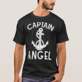 Captain Angel Ship Boat Yacht Anchor T-Shirt (Vorderseite)