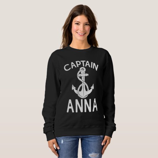 Captain Anna Anchor Yacht Boating Boat Ship Sweatshirt (Vorne ganz)