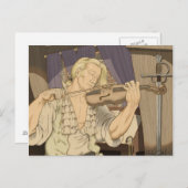 Captain Aubrey und sein Fiddle Postkarte (Vorne/Hinten)