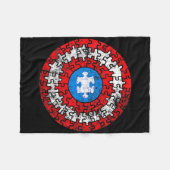 Captain Autism Superheld - Autismus-Bewusstsein Fleecedecke (Vorderseite (Horizontal))