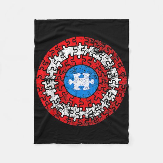 Captain Autism Superheld - Autismus-Bewusstsein Fleecedecke (Vorderseite)