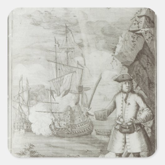 Captain Avery Capture Quadratischer Aufkleber (Vorderseite)