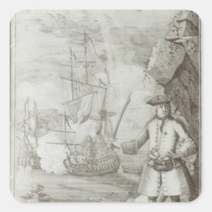 Captain Avery Capture Quadratischer Aufkleber
