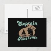 Captain Awesome Postkarte (Vorne/Hinten)