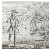Captain Bartholomew Roberts (1682-1722) mit zwei s Fliese (Vorderseite)