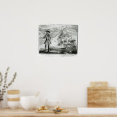 Captain Bartholomew Roberts with two ships Poster (Küche)