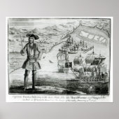 Captain Bartholomew Roberts  with two ships Poster (Vorne)