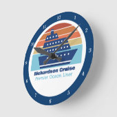 Captain Beach Runde Wanduhr (Winkel)