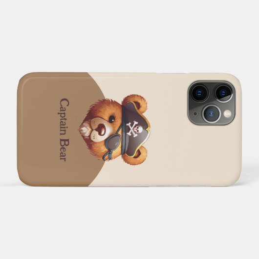 Captain Bear Case-Mate iPhone Hülle (Rückseite (Horizontal))