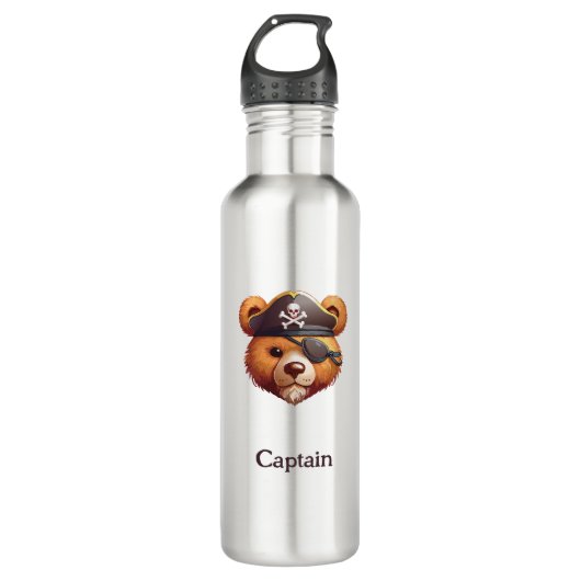Captain Bear Edelstahlflasche (Vorderseite)
