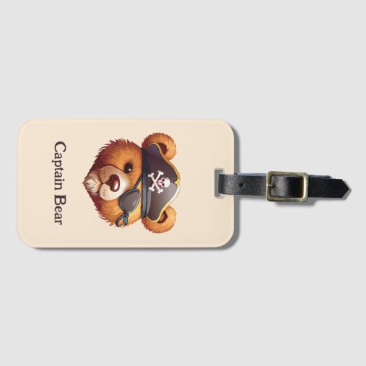 Captain Bear Gepäckanhänger (Vorderseite (Horizontal))