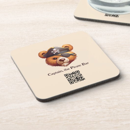 Captain Bear Getränkeuntersetzer (Linke Seite)