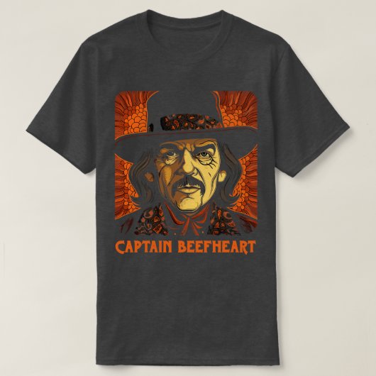 Captain Beefheart Retro Original Fan Art T-Shirt (Design vorne)