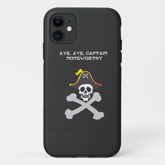 Captain bemerkenswert Skull und Crossbones Pirate Case-Mate iPhone Hülle (Rückseite)