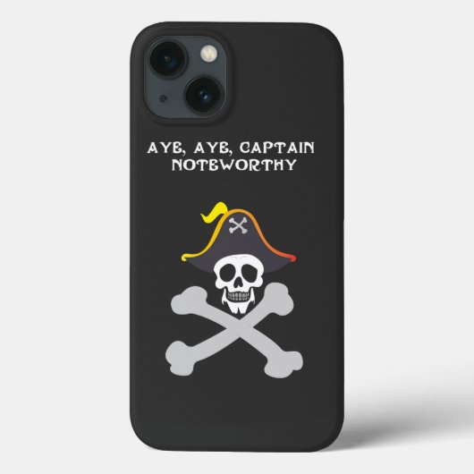 Captain bemerkenswert Skull und Crossbones Pirate Case-Mate iPhone Hülle (Rückseite)