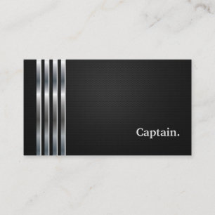Captain Beruflich Black Silver Visitenkarte
