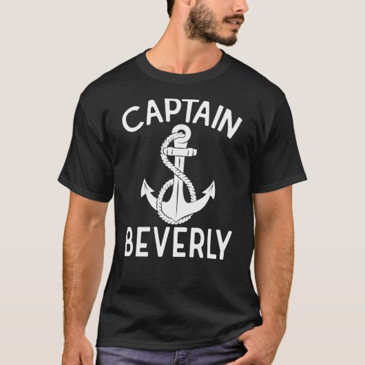 Captain Beverly Yacht Bootsschiff Anker T-Shirt (Vorderseite)