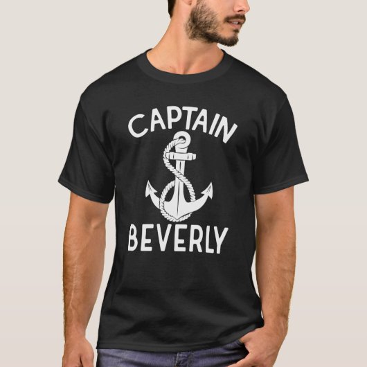 Captain Beverly Yacht Bootsschiff Anker T-Shirt (Vorderseite)