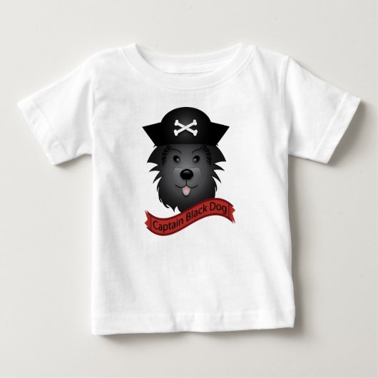 Captain Black Dog - Baby Fine Jersey T - Shirt (Vorderseite)