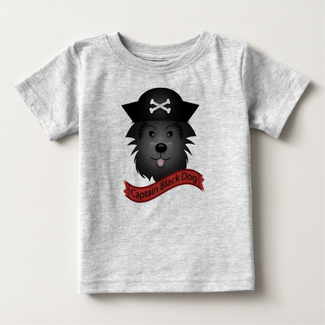 Captain Black Dog - Baby Fine Jersey T - Shirt  (Vorderseite)