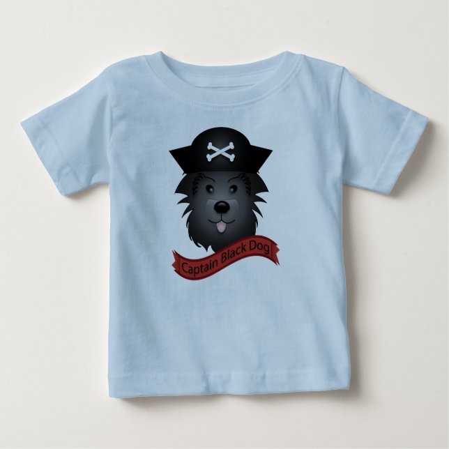 Captain Black Dog - Baby Fine Jersey T - Shirt  (Vorderseite)