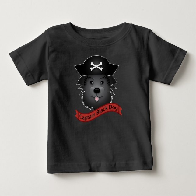 Captain Black Dog - Baby Fine Jersey T - Shirt  (Vorderseite)