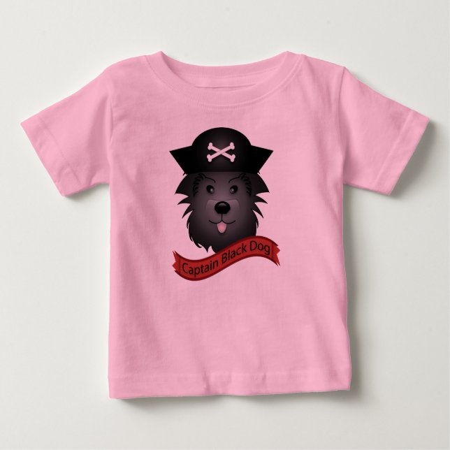 Captain Black Dog - Baby Fine Jersey T - Shirt  (Vorderseite)
