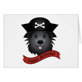 Captain Black Dog - Grußkarte, Standard weiß