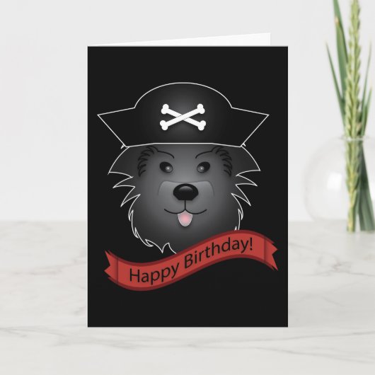 Captain Black Dog - Grußkarte, Standard weiß Karte (Vorderseite)
