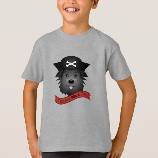 Captain Black Dog - Kids' Basic T - Shirt (Vorderseite)
