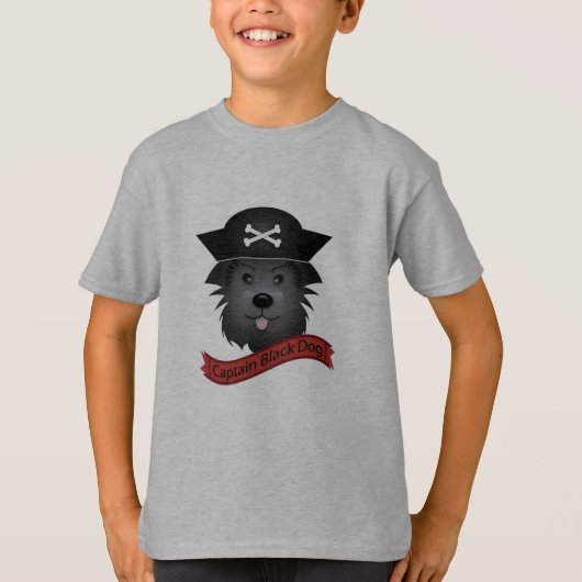 Captain Black Dog - Kids' Basic T - Shirt (Vorderseite)