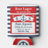 Captain Boat Lagerbier Striping Ship Anchor Custom Dosenkühler (Rückseite)